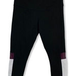Zella  Capri Leggings Small Black Mesh Crop Pants Activewear Athleisure‎ Photo 0