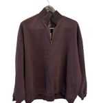 SKIMS Oversize Fleece Half Zip Pullover in Espresso small NWT Photo 2