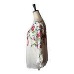 Kindred  Shirt Women Medium White Embroidered Floral Button Down Boho Cottagecore Photo 4