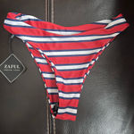 Zaful  Striped Bikini Bottom in Red, Blue, and White Photo 0