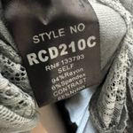 POL Shift Dress Womens Small Gray Acid Wash Tiered Ruffle Lace Artsy Boho Hippie Photo 6