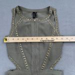 Marciano NWOT  Mini Dress Womens XS Bandage Studded Bodycon Olive Green Cocktail Photo 7