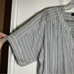 Sanctuary  Black/White Striped Split V Neck Button Front Dress size XS Photo 3