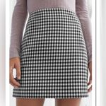 & Other Stories & Other Stories Gingham Mini Skirt Size 4 Classic Black and White Photo 0