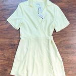 Aritzia • Babaton Amira Dress mini wrap Chamomile lemon yellow rayon Photo 0