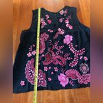 Johnny Was  Black Pink Embroidery “Cassia Tank” Size XXL Photo 5