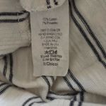 Carly Jean Los Angeles  Black and Cream Striped Tee Photo 3