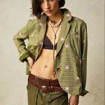 Free People New! Cali Printed Blazer - Moss Combo, size S Photo 2