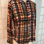 Aritzia Sunday best colorful plaid long sleeve button down shirt size XS Photo 1