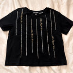Karl Lagerfeld  Crop Embellished Tee XXS Photo 0