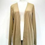 Chico's Chico’s Tan Lightweight Stretch Open Front Basic Long Sleeve Cardigan Size 1/M Photo 0