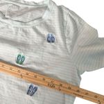 Talbots  Embroidered Sandals Striped Top Striped Nautical‎ Beach Tee Women Size M Photo 8