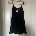 Michael Costello  x Revolve Ariana Tiered Ruffle‎ Black Mini Dress Photo 3