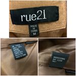 Rue 21 Women's Brown 100% Genuine Leather Jacket Button Up Size Medium Photo 8