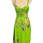 Urban Outfitters Green Floral Priscilla Lace Up Midi Dress Photo 5