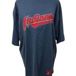 Lee Blue & Red Cleveland Indians Short Sleeve 100% Cotton Women's T Photo 0
