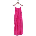 Bellambra Made in Italy Fuchsia Silk Blend Tiered Maxi Dress Size M Pink Size M Photo 7