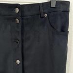 G by Giuliana Black Faux Suede Button Front Pencil Skirt Size 6 Photo 13