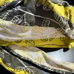 Leaf Patterned Yellow and Gray Nurse Hat Bouffant Cap (671) Photo 1