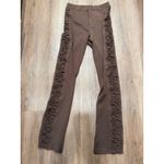 Maniere De Voir Brown Ruched Side Flare Pants Women US 6 UK 10 Photo 1