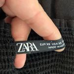 ZARA  Black Linen Blend Cropped Smocked Tank Top Shirt Size XS Photo 3