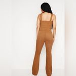 Good American ‎ NEW Jumpsuit Womens Medium Brown Lace Up Utility Twill Cargo Photo 3