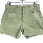 Gap  Shorts Green‎ Corduroy High Rise Womens 6/28 Raw Hem Neutral Festival Casual Photo 0