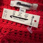 Madewell  Crochet-Knit Crewneck Sweater Sleeveless‎ Tank in  Crushed Watermelon Photo 6