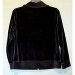 Croft & Barrow Black Velvet Jacket Women's Sz PS Full Zip Gothic Preppy Chic Photo 1