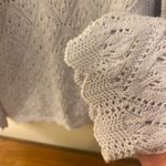 United States Sweaters Women’s United States Sweater Co Open Knit Scalloped oversized sweater Sz med Photo 4