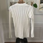 Modcloth Fervour Fisherman Cardigan Sweater Ivory L Photo 3