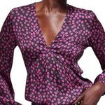The Kooples Daisy Dots Printed Top Size 1 French sizing Size Small US NWT Photo 0