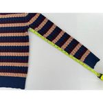 Jason Wu  Collective Sweater Sz S Striped Eyelet Crochet Academia Preppy Fitted​​ Photo 4