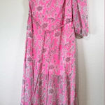 Taylor Pink One Shoulder Puff Sleeve Sundress Size 6 Photo 0