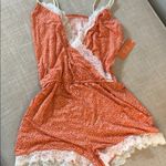 🔥 3/$30 Gilligan & O’Malley Total Comfort Pajama Romper Orange Size XS Photo 6