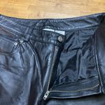 Newport News  Black Leather Flare Jeans Photo 6