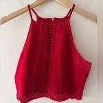 Free People  High Neck Adorable Crochet Crop Top Photo 0