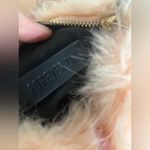 Forever 21  Furry Fuzzy Faux Fur Pale Pink Pouf Crossbody Bag Gold Chain Zipper Photo 13