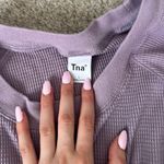 Aritzia Purple TNA Waffle Long Sleeve Photo 2