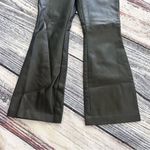 ZARA Vegan Leather Mini Flared Pants in Black Photo 2