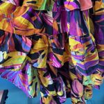 Truth NYC  L Hi Low Dress Black Yellow Floral Smock Ruffled Boho Bold Statement Photo 7