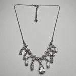 Carolee Rhinestone Silver Tone Clear Necklace Evening / Wedding Wear Signed Photo 0