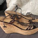 Stuart Weitzman Brown Cork Wedge Sandals Size 8 Photo 1