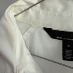 WHBM Embroidered Eyelet Minimalist Luxury Blouse White Size 6‎ Button Down Photo 6