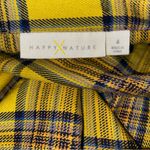 The Happy X Nature Plaid Flannel Long Sleeve Surplice Neck Jumpsuit in size 4 Gold Photo 13