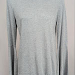 Vince Camuto Shimmery Heather Gray Long Sleeve Top Featuring Flare Sleeve Photo 0