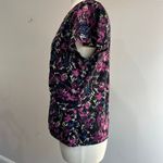 Sag Harbor Whimsygoth Dark Romantic Mesh Faux Wrap Short Sleeve Blouse Sz L Photo 2