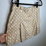 White Stag Women's 14 Khaki White Polka Dot Skort Pleated Stretch Casual Photo 0