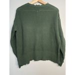 Pistola  Olga Distressed Olive Green Crewneck Waffle Knit Sweater Size X-Small XS Photo 4