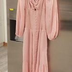 ASTR 💕 THE LABEL💕 Long Sleeve Twist Bust Dress ~ Soft Pink XL NWT Photo 0